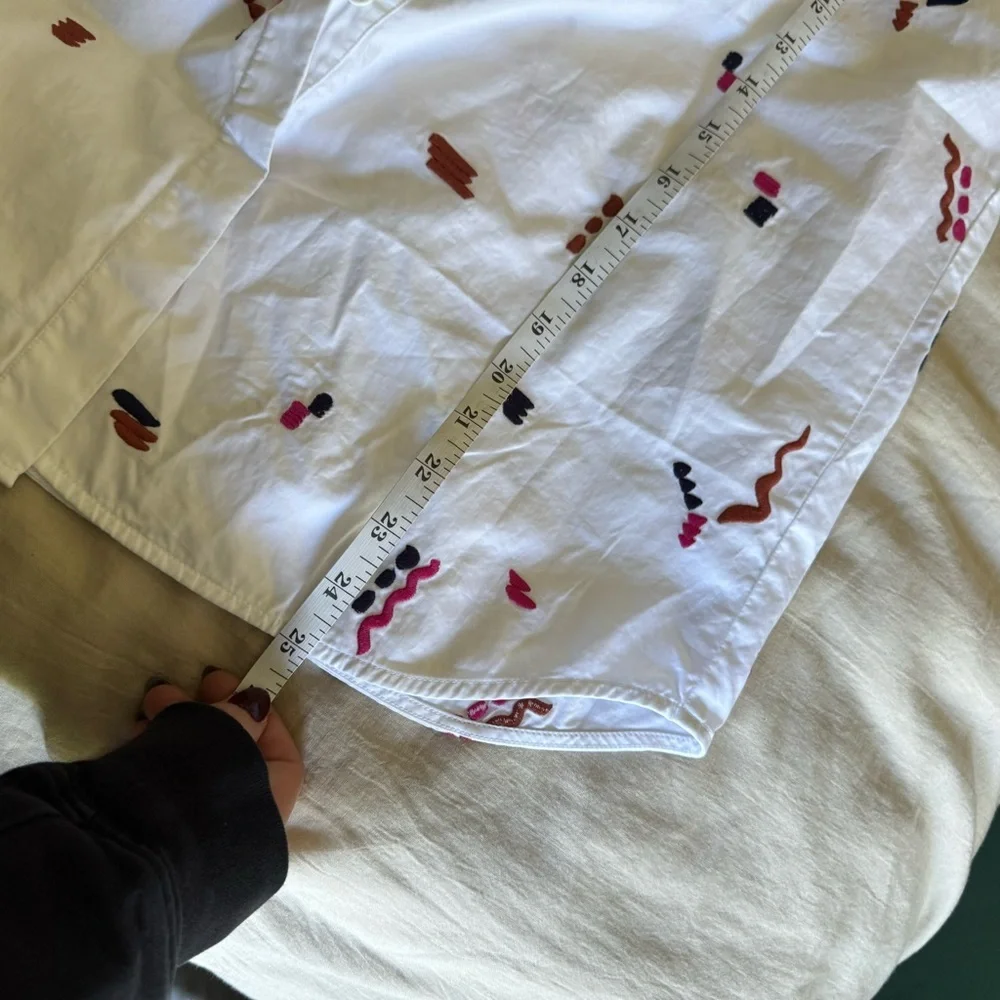 Lafayette 148 Multi Color Button Down Shirt - Picture 8 of 8